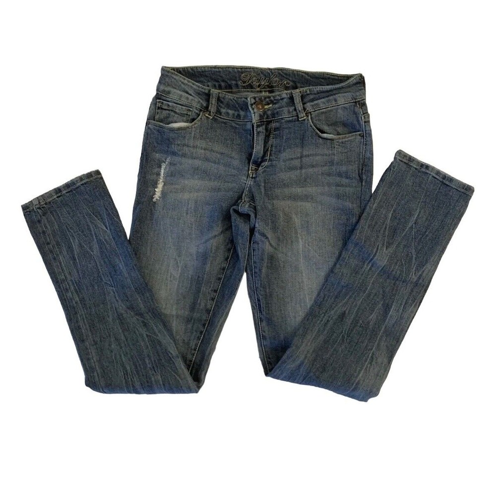 Delia's Taylor Denim Jeans Dark Blue Faded 5-Pocket Skinny Low Rise Size 5/6